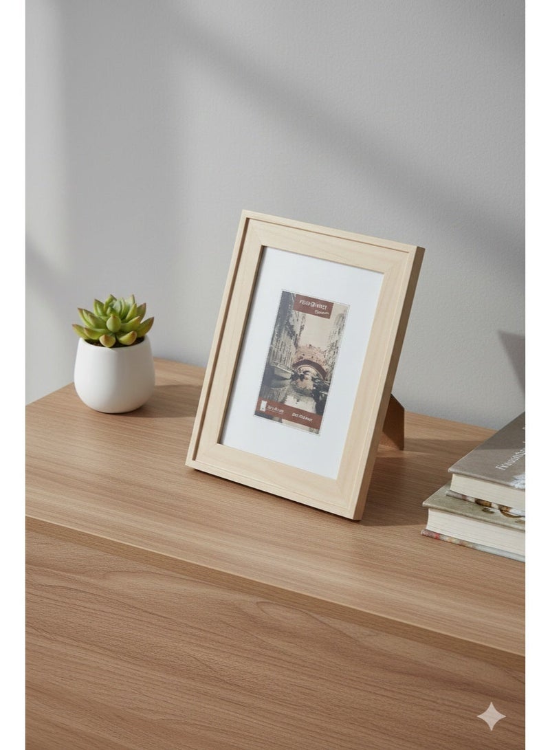 Premium MDF Wood Photo Frame 24×30 cm, Light Beige Wooden Finish, Elegant Picture Frame for Wall & Table Display - Image 2